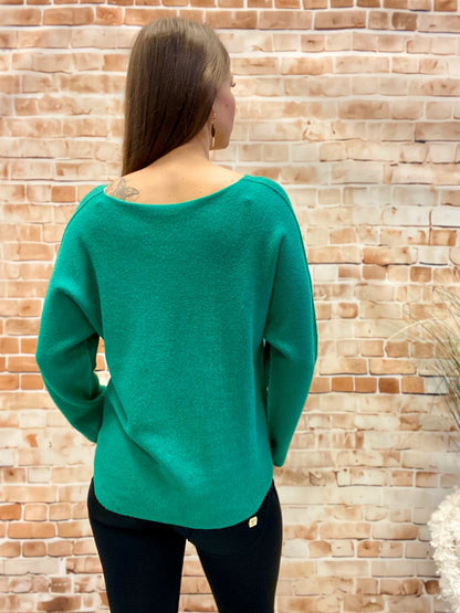 Schlichter Pullover mit V-Ausschnitt