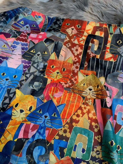 Bunter Katzenschal - Schal mit Katzen