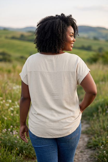 Hochwertiges kurzarm T-Shirt mit Pailletten