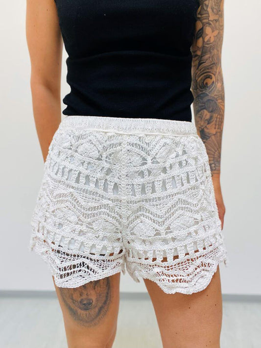 Häkelshorts mit Gummibund