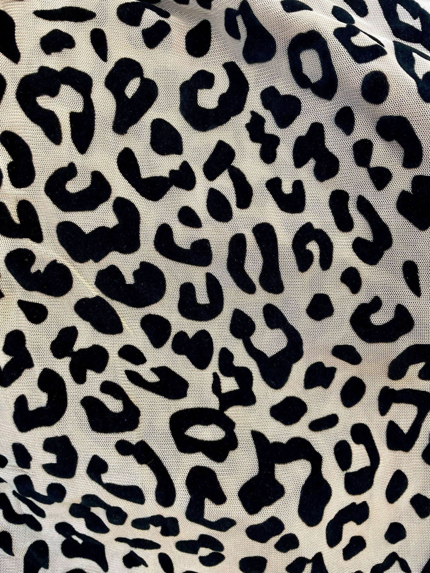 Netzshirt Langarmshirt mit Leopardenmuster