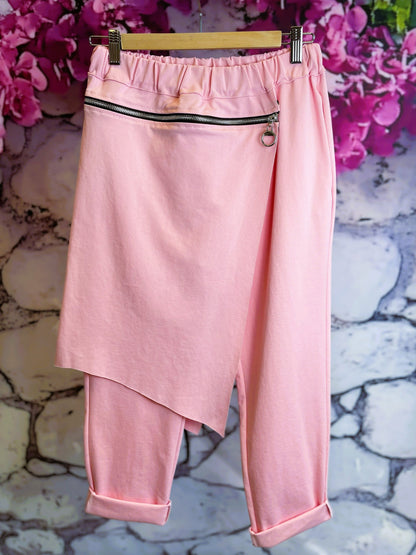 Stoff-Schlupfhose mit Schürze und Zipp