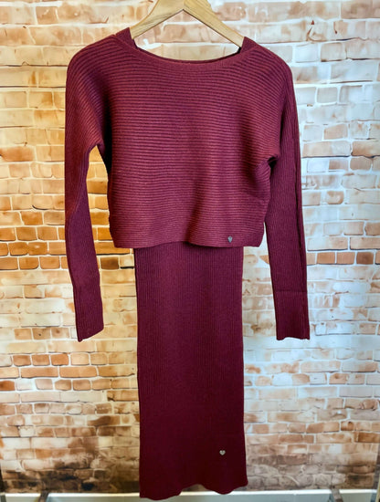 Strickkleid mit Pullover - Set (Zweiteiler)