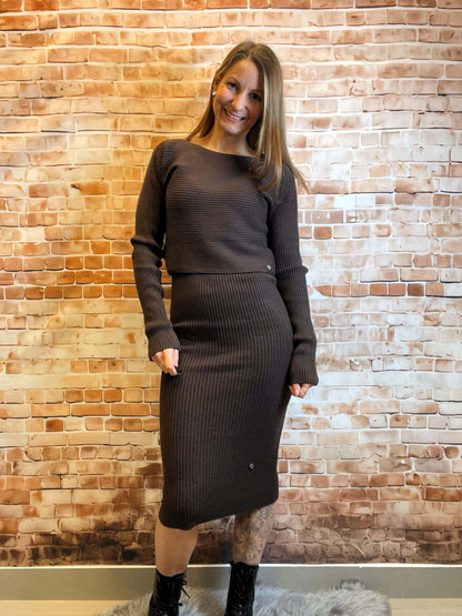 Strickkleid mit Pullover - Set (Zweiteiler)