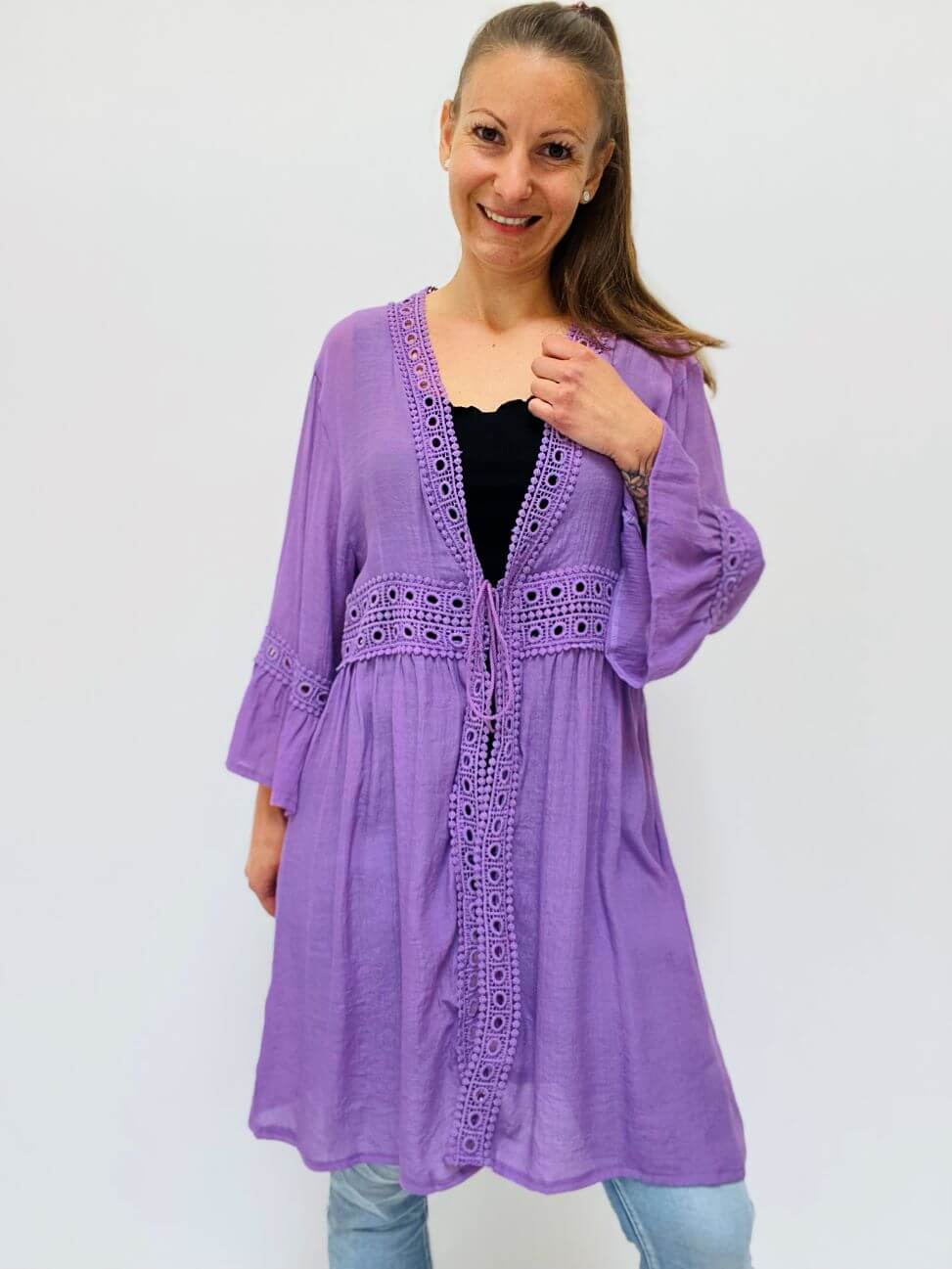 Leichte Tunika mit 3/4-Arm